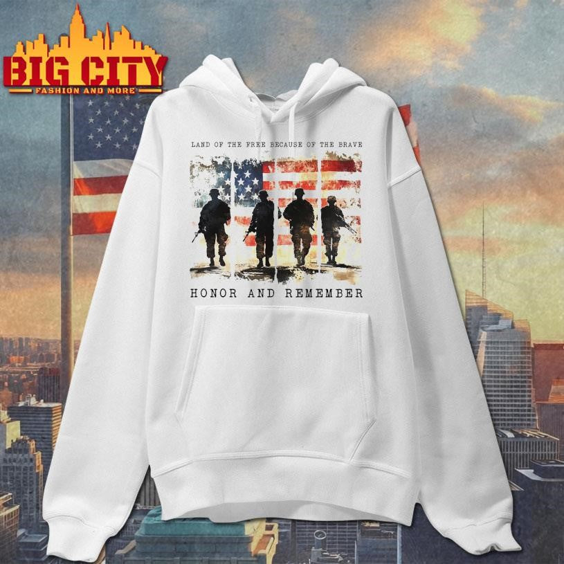 Land Off The Free Because Of The Brave Honor And Remember 2025 Shirt
