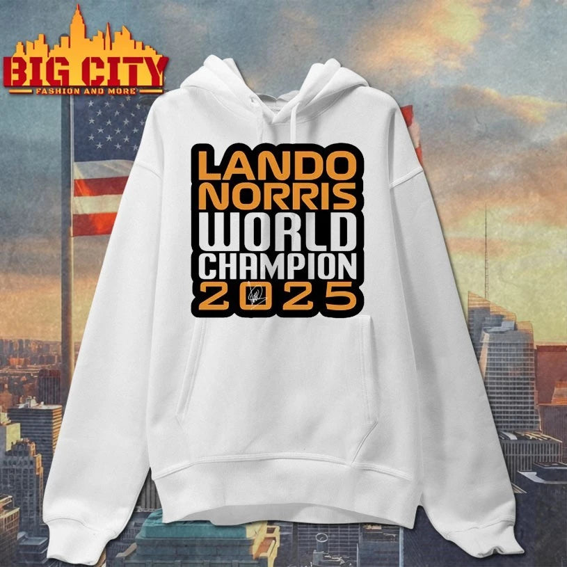 Lando Norris World champion 2025 text shirt