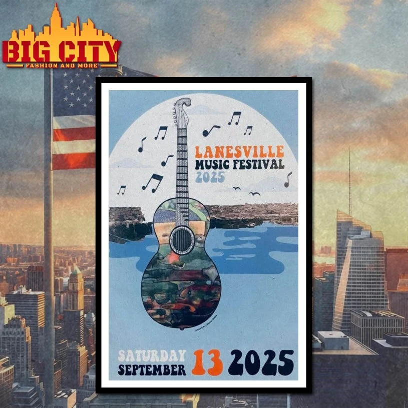 Lanesville Music Festival next Saturday, Sept 13th 2025 Poster shirt