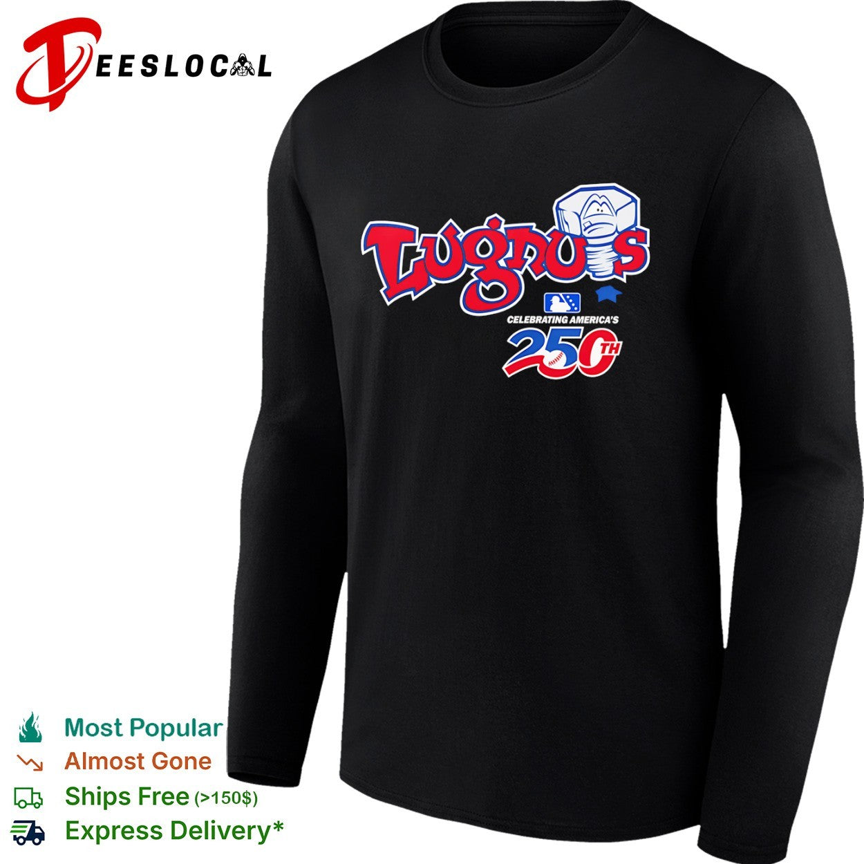 Lansing Lugnuts Celebrating Americas 250th shirt