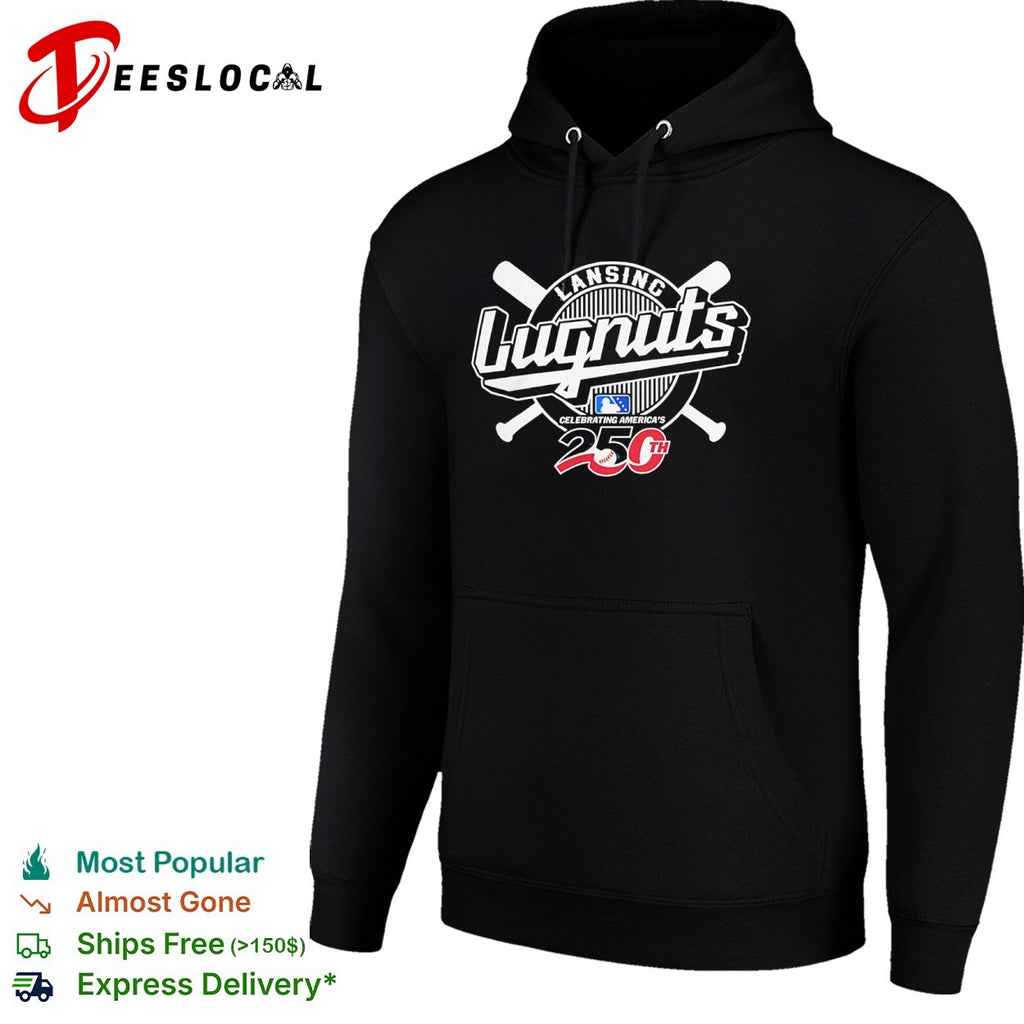 Lansing Lugnuts Celebrating Americas 250th MLB Baseball Anniversary Logo shirt