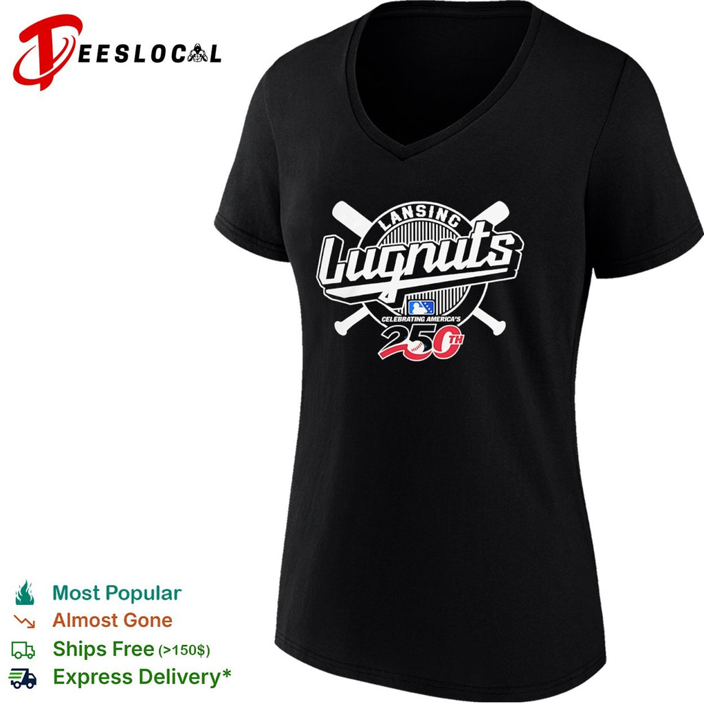 Lansing Lugnuts Celebrating Americas 250th MLB Baseball Anniversary Logo shirt