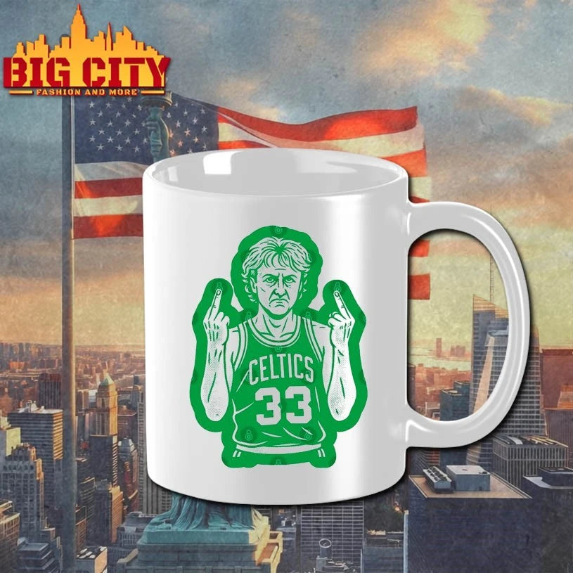 Larry Bird Boston Celtics Middle Finger fuck shirt