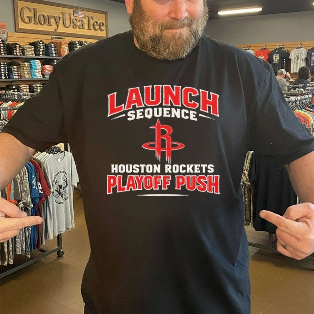 Launch Sequence Houston Rockets Playoff Push Basketball Shirt