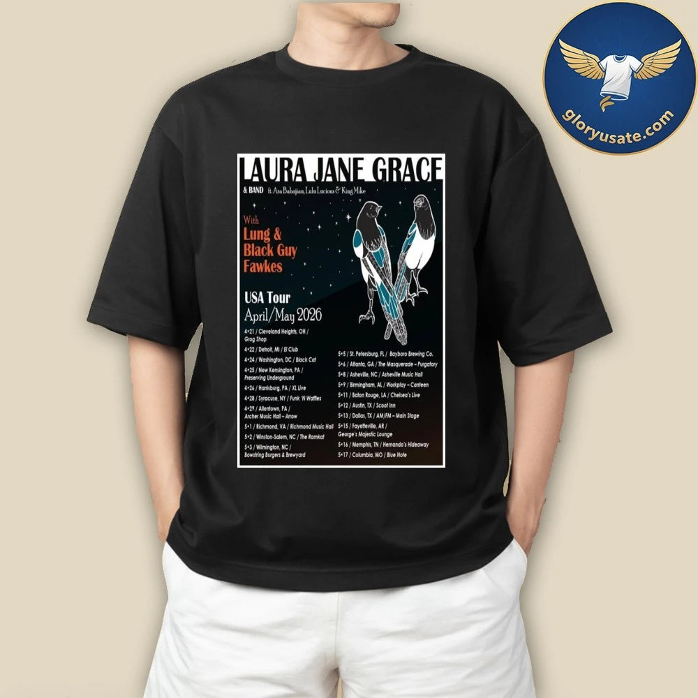 Laura Jane Grace USA Tour April &amp; May 2026 Poster Shirt