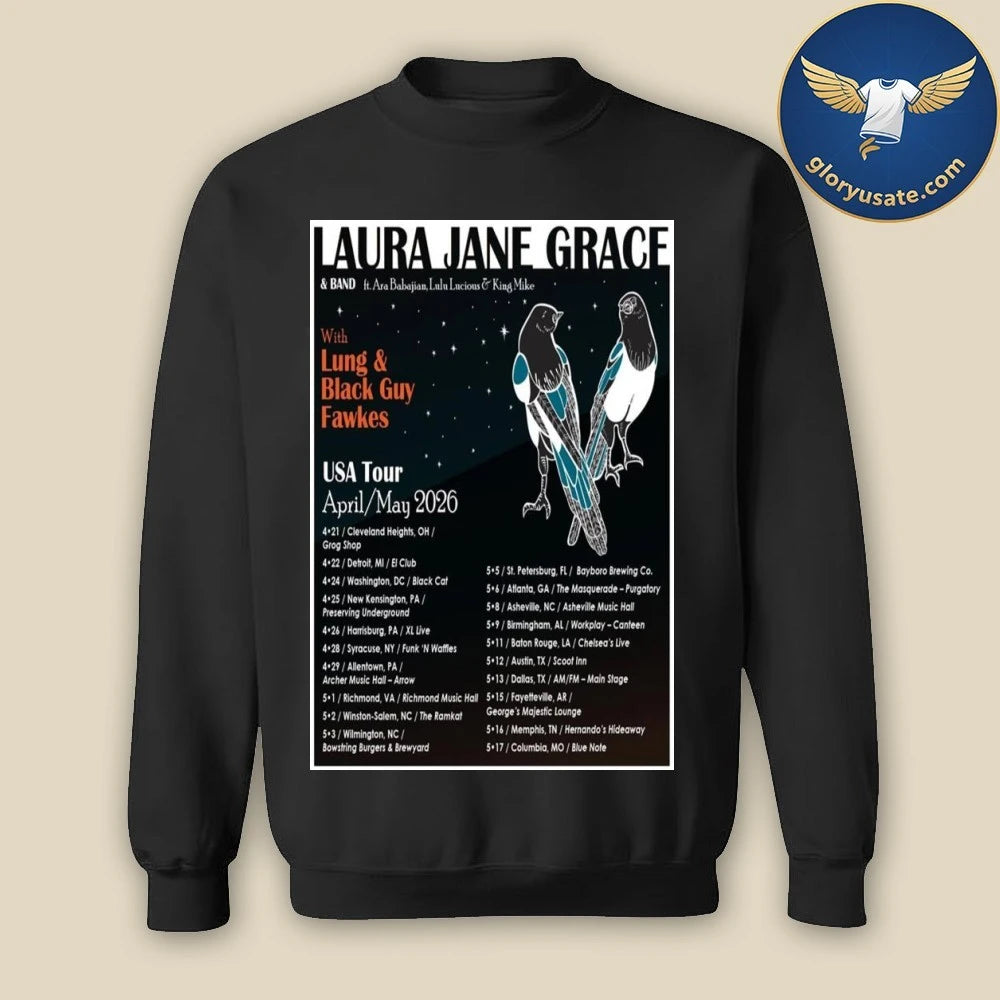 Laura Jane Grace USA Tour April &amp; May 2026 Poster Shirt