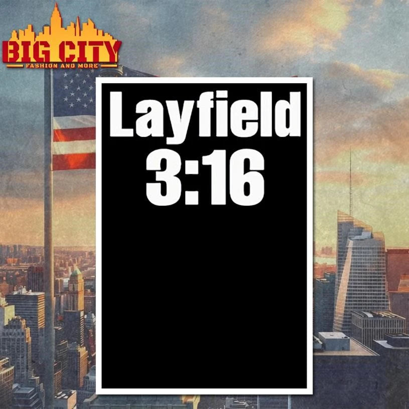 Layfield 3 16 Graphic Text Shirt