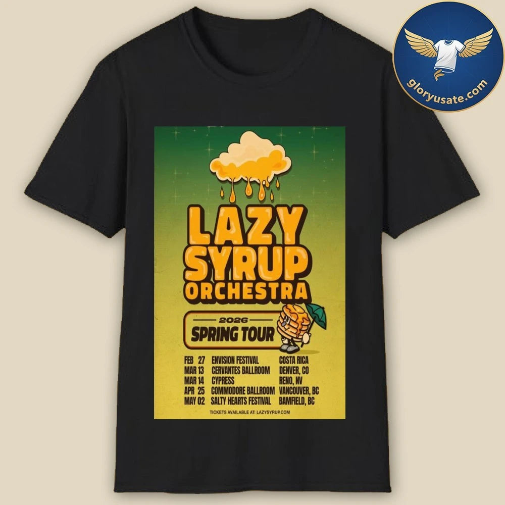 Lazy Syrup Orchestra Spring Tour 2026 Poster Shirt
