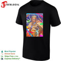LeBron James Los Angeles Lakers NBA King graffiti portrait art shirt