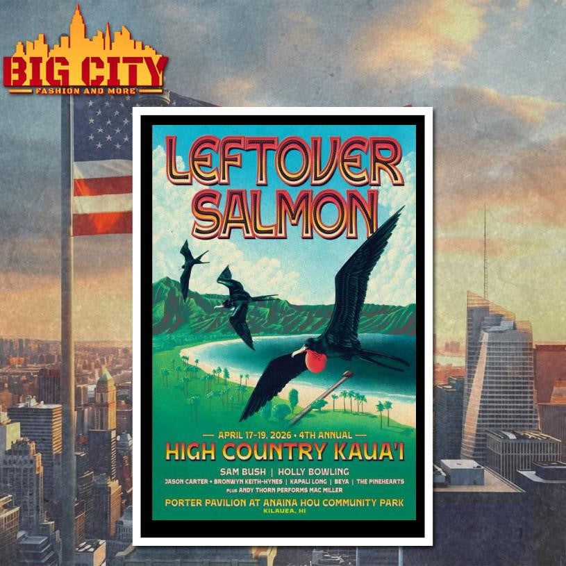 Leftover Salmon Apr 17-19 2026 High Country Kaua’i in Hawai Poster Shirt
