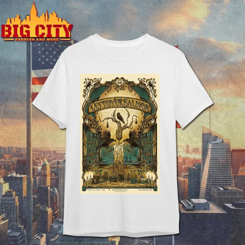 Leftover Salmon At Nevermore Hall In Baltimore MD On Oct 31 And Nov 1 2025 Poster Shirt