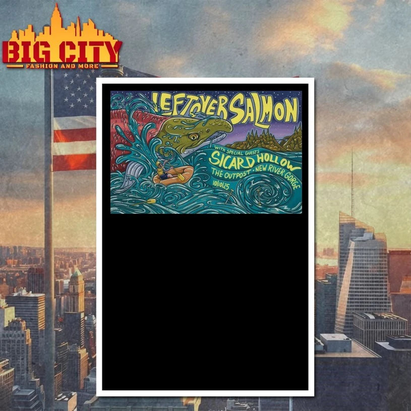 Leftover Salmon Oct 10, 2025 The Outpost New River Gorge, Fayetteville, WV Poster shirt