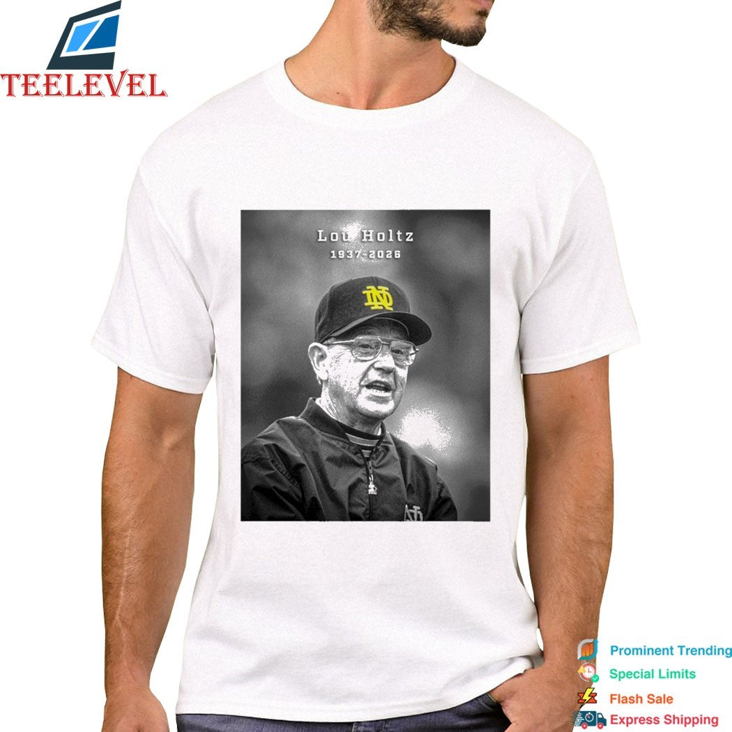 Legendary Notre Dame Fighting Irish Coach Lou Holtz 1937-2026 T-Shirts