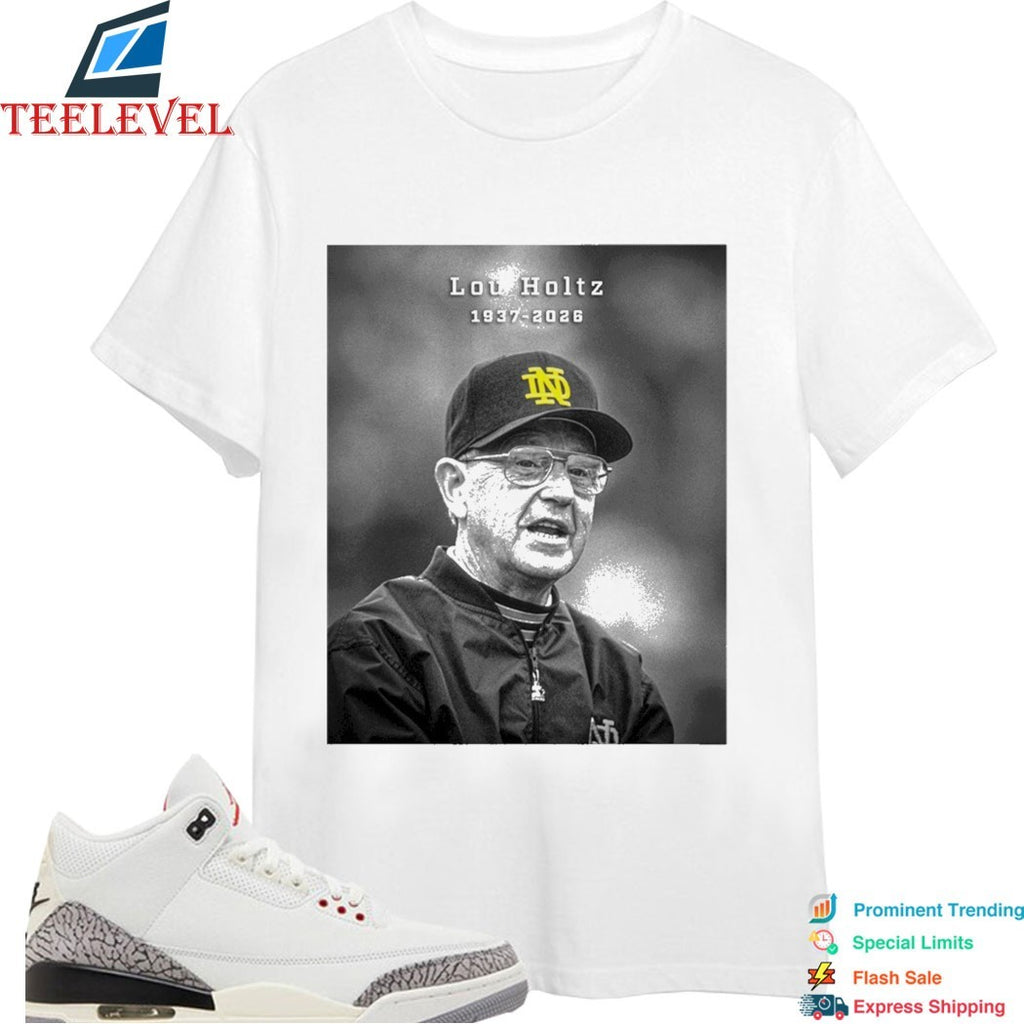 Legendary Notre Dame Fighting Irish Coach Lou Holtz 1937-2026 T-Shirts
