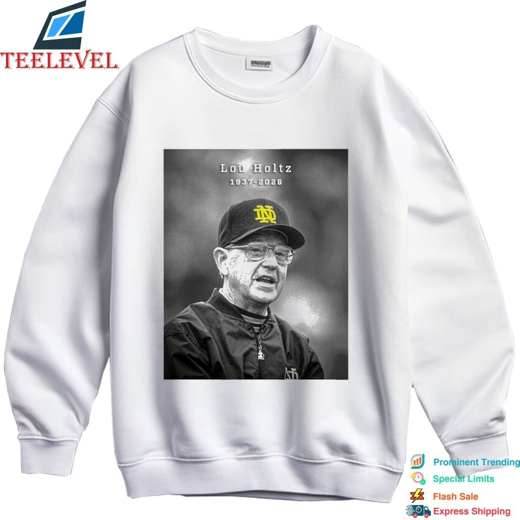 Legendary Notre Dame Fighting Irish Coach Lou Holtz 1937-2026 T-Shirts