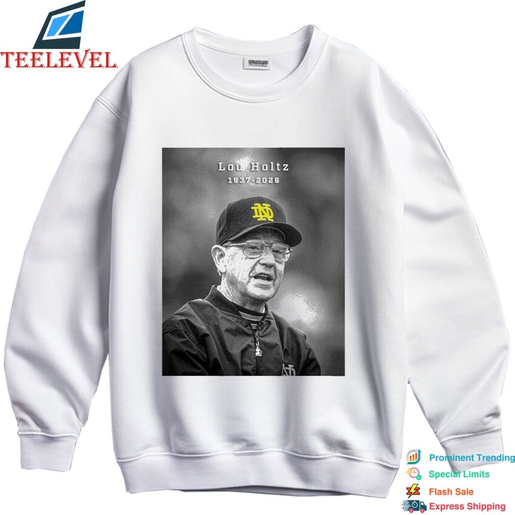Legendary Notre Dame Fighting Irish Coach Lou Holtz 1937-2026 T-Shirts