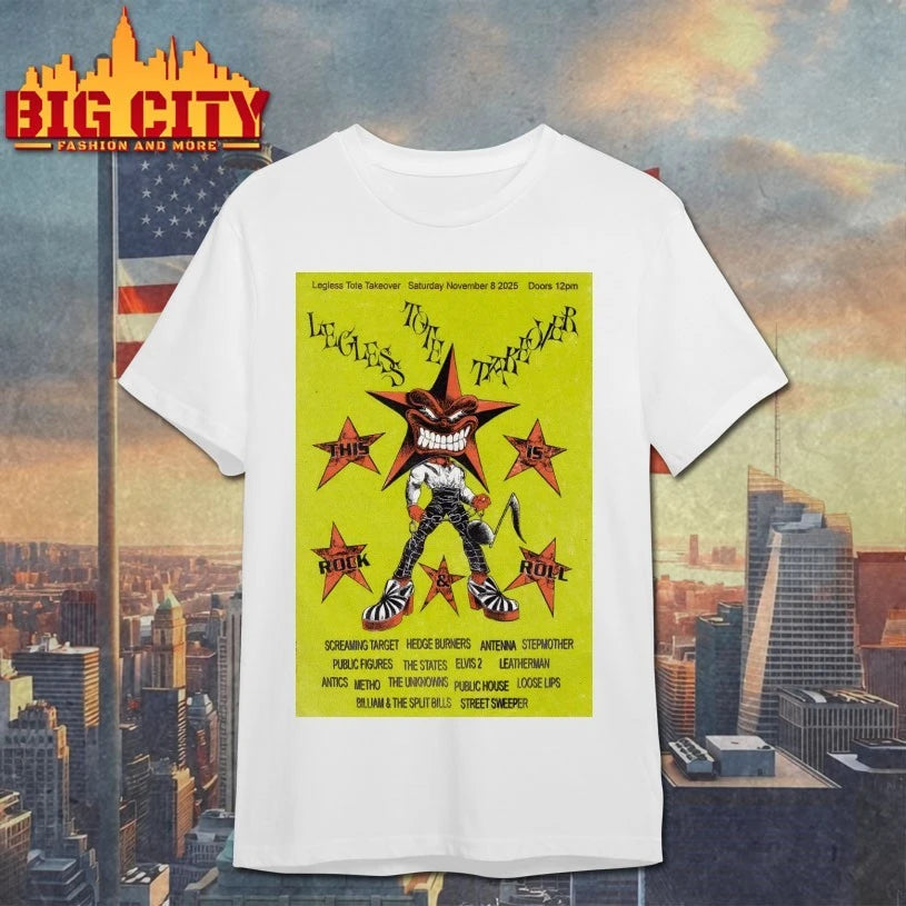 Legless Records Nov 8 2025 The Tote Hotel Event Poster Shirt