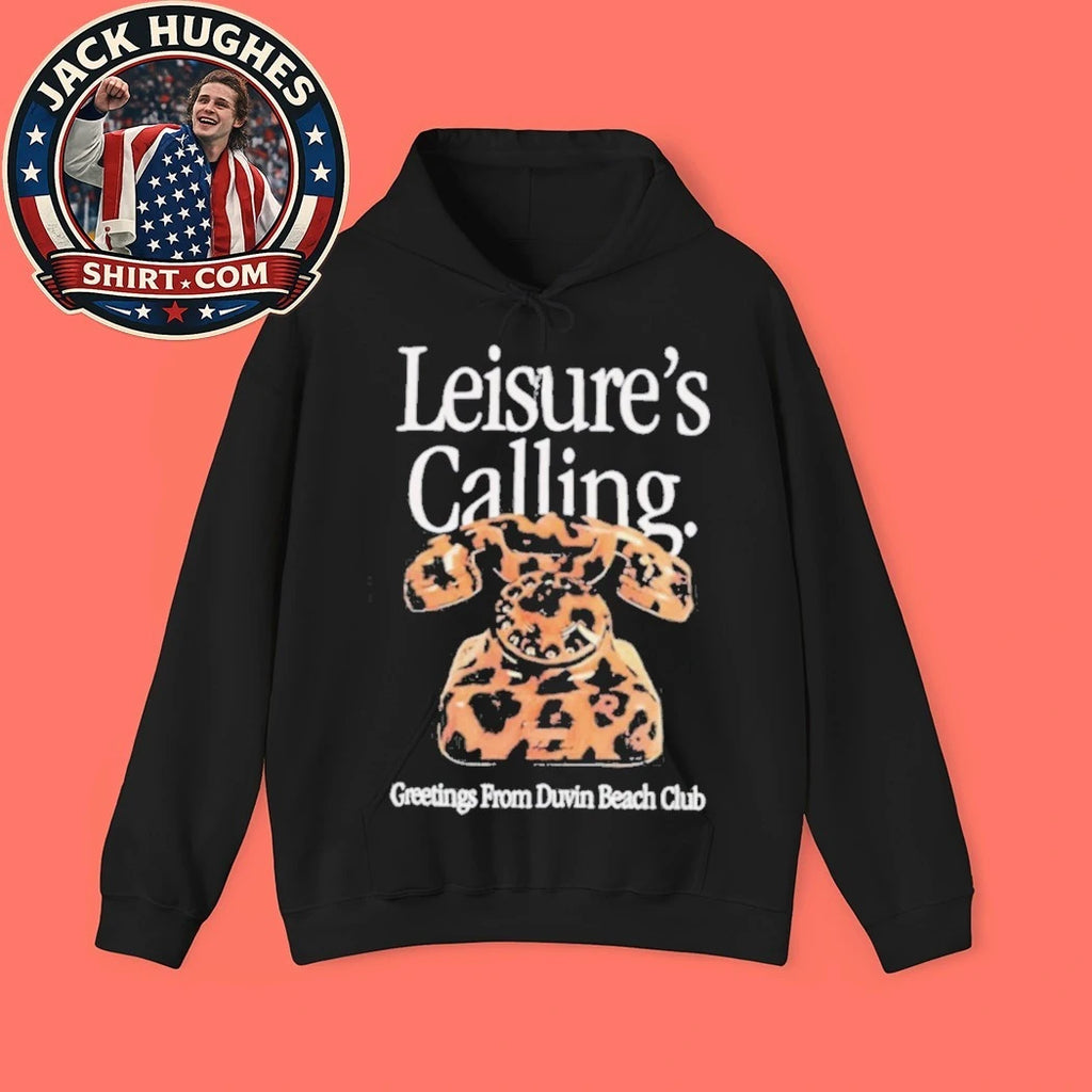 Leisure #8217 S Calling Duvin Beach Club Leopard Print Phone Shirt