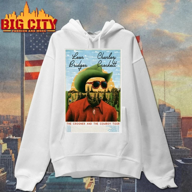 Leon Bridges And Charley Crockett The Crooner And The Cowboy Tour 2025 Poster shirt