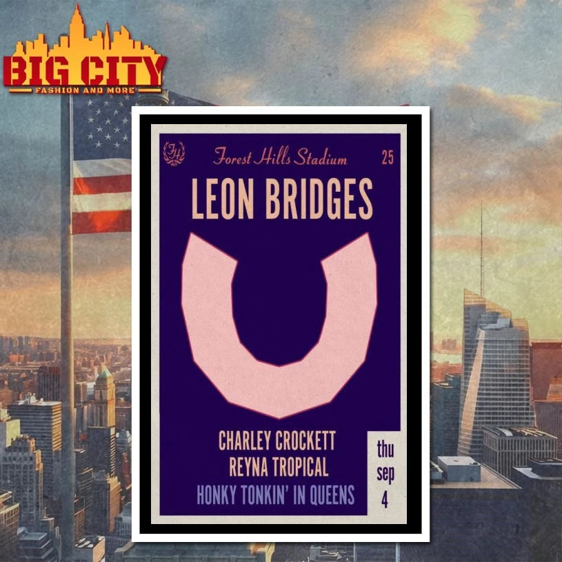 Leon Bridges Sept 4 2025 Reyna Tropical Poster shirt