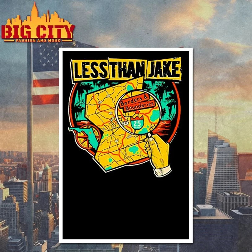 Less Than Jake Borders and Boundaries Anniversary Graphic shirt