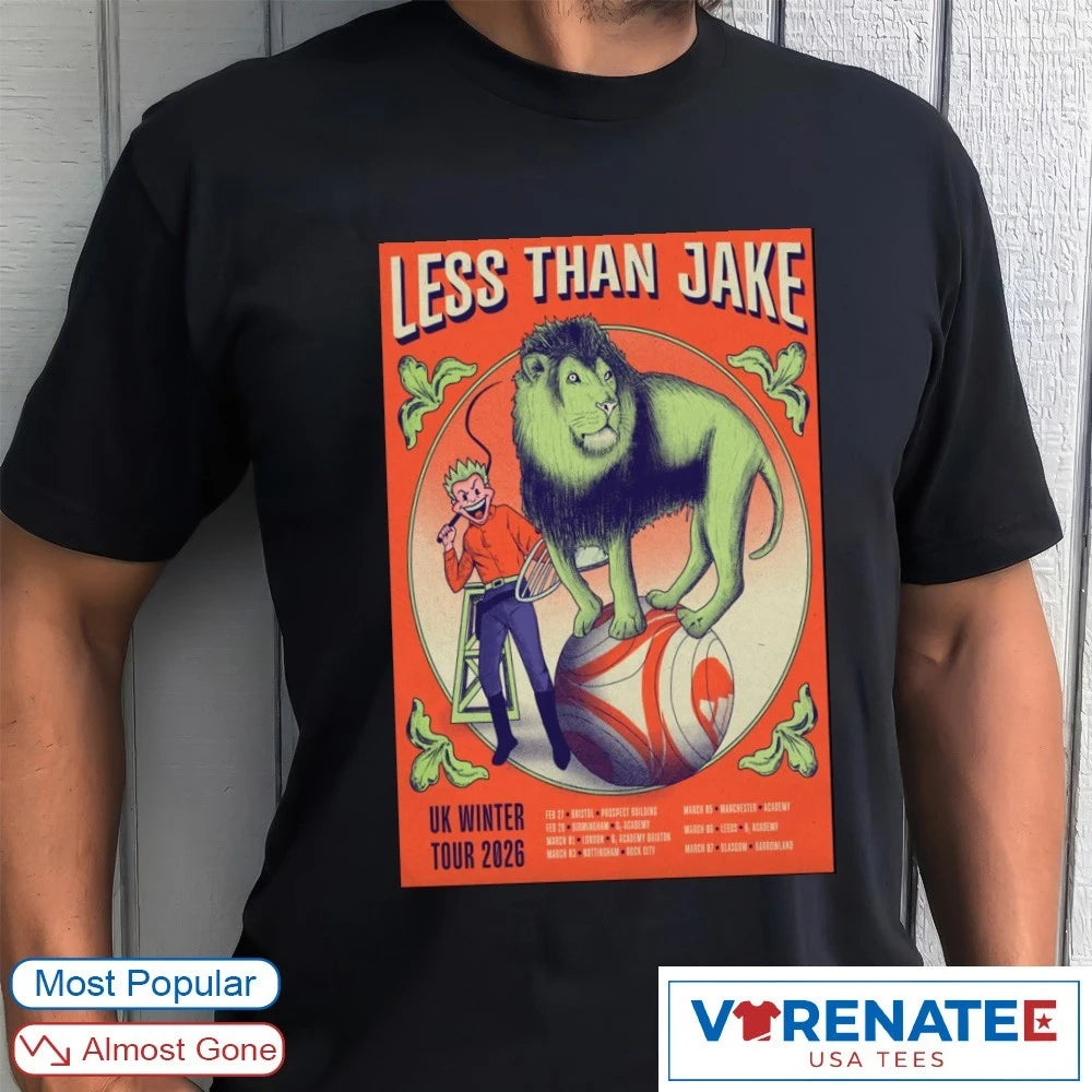 Less Than Jake UK Winter 2026 Tour Poster shirt