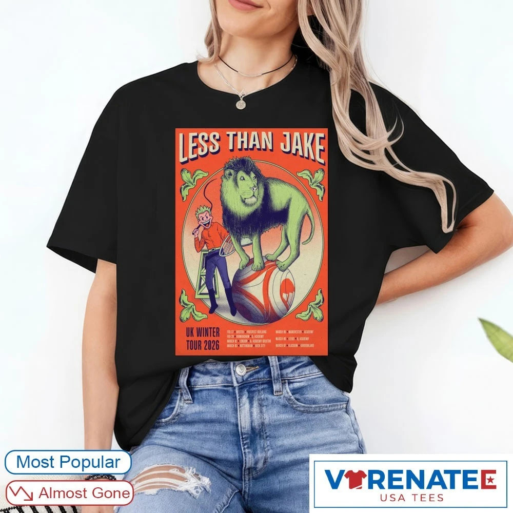 Less Than Jake UK Winter 2026 Tour Poster shirt