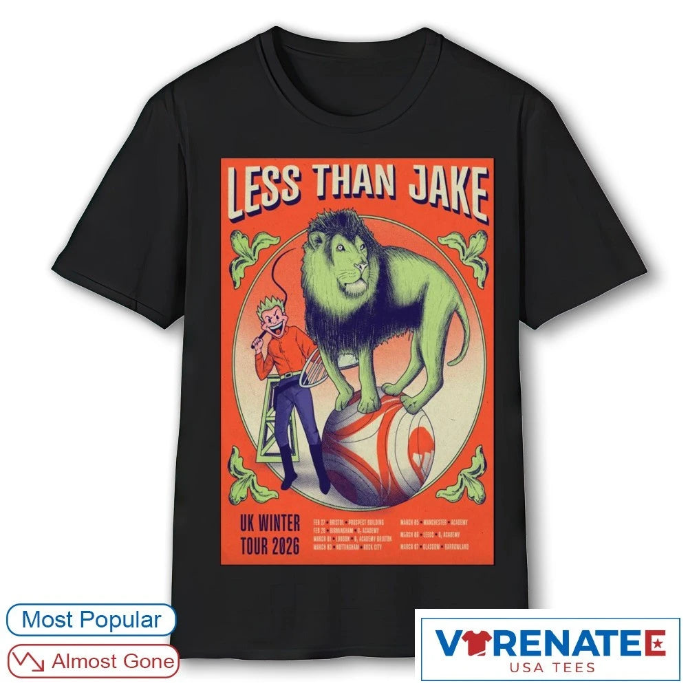 Less Than Jake UK Winter 2026 Tour Poster shirt