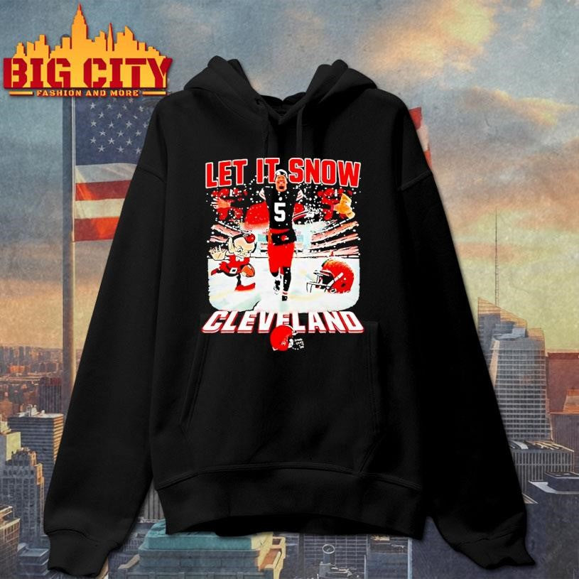 Let It Snow Cleveland Browns Number 5 Player Shirt