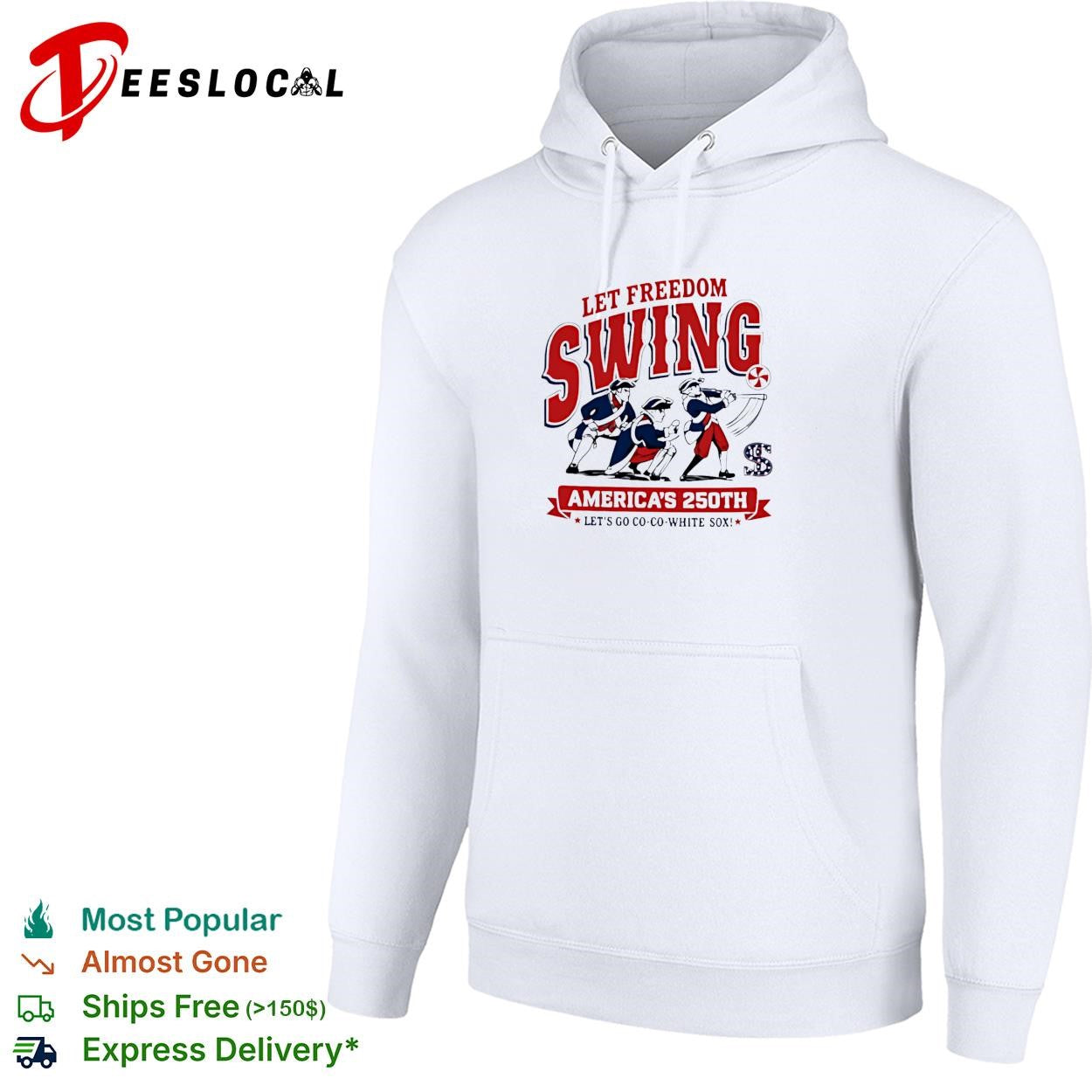 Let freedom swing colonial baseball players America’s 250th banner poster shirt
