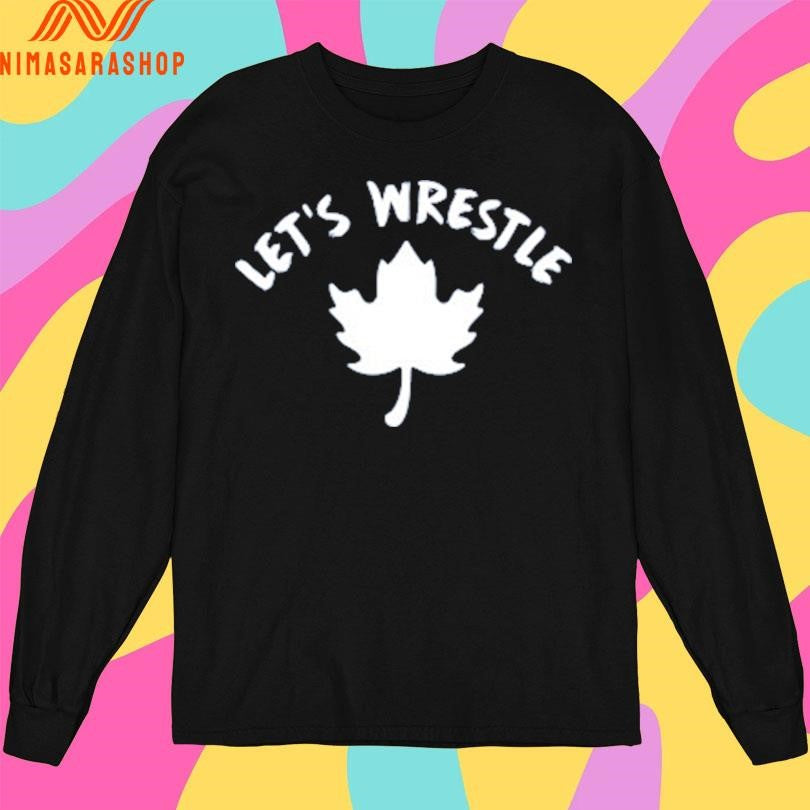 Let’s Wrestle Maple Leaf Navy Shirts