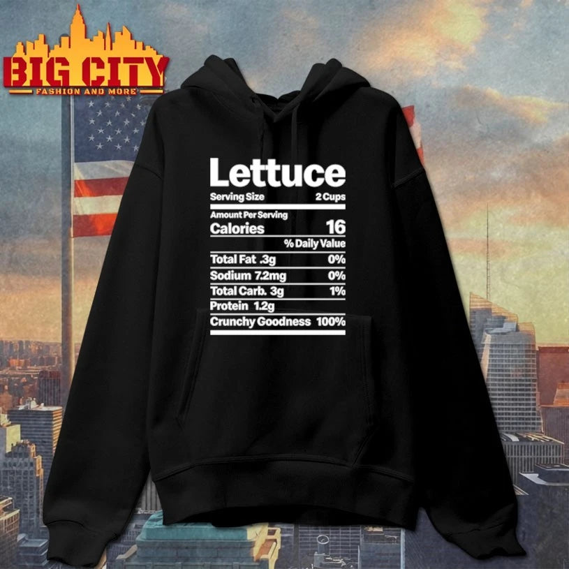 Lettuce Costume Nutrition Facts 2025 shirt