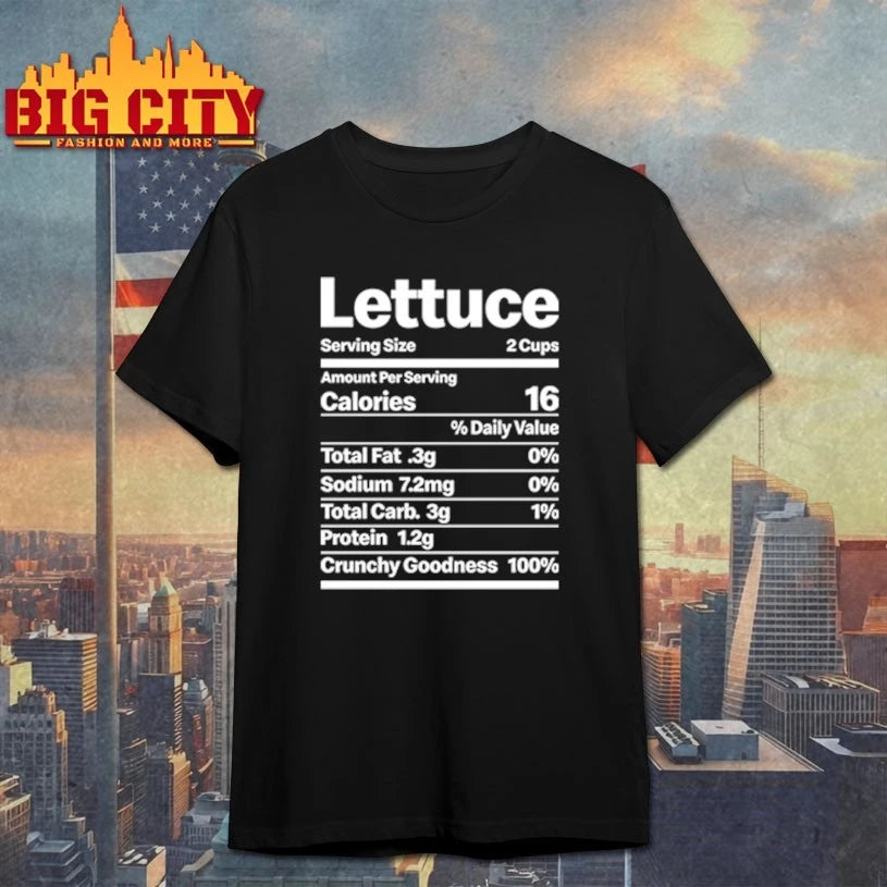 Lettuce Costume Nutrition Facts 2025 shirt