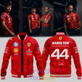 Lewis Hamilton Ferrari Signature 44 Baseball Jacket