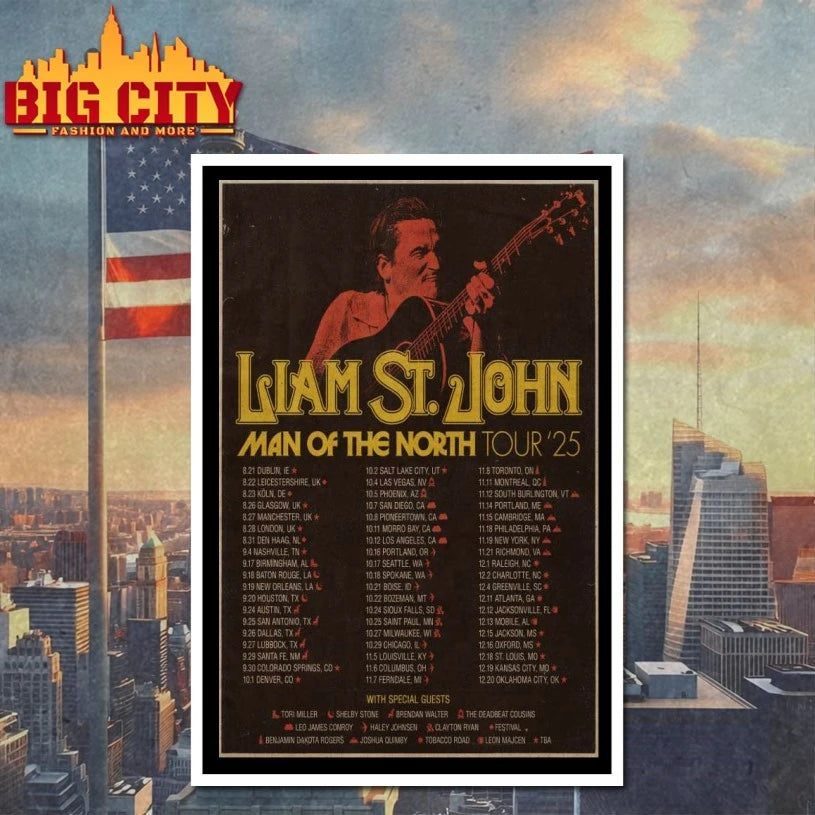 Liam St. John Man Of The North Tour 2025 Poster shirt