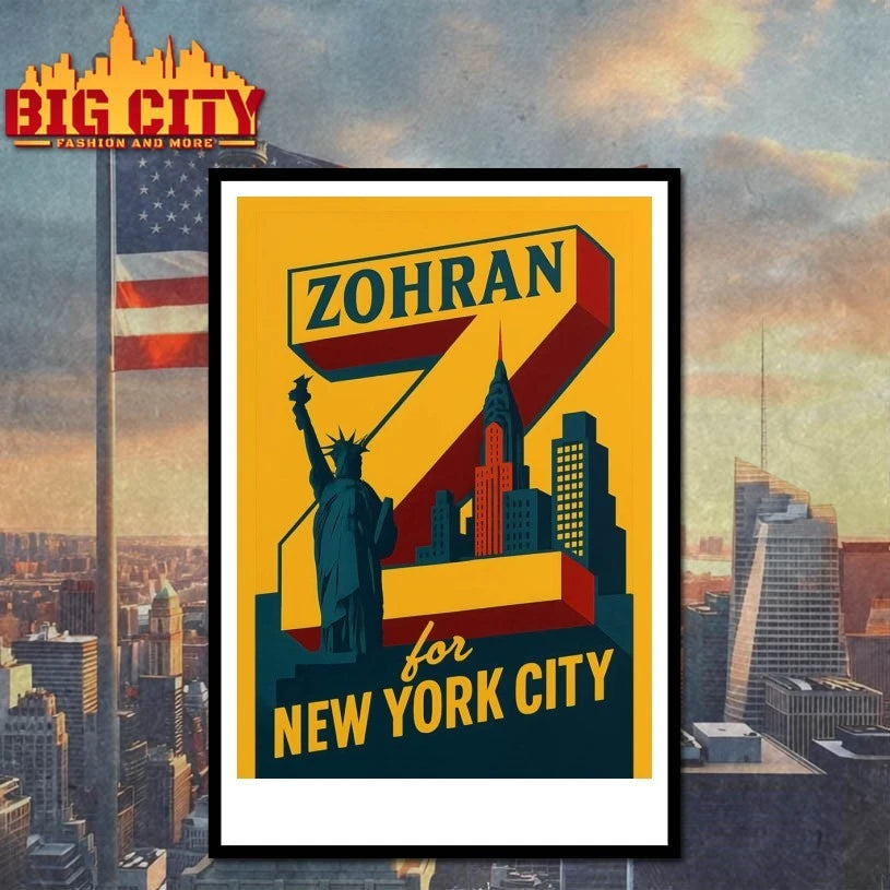 Liberty Zohran Mamdani For NYC Rolled Poster shirt
