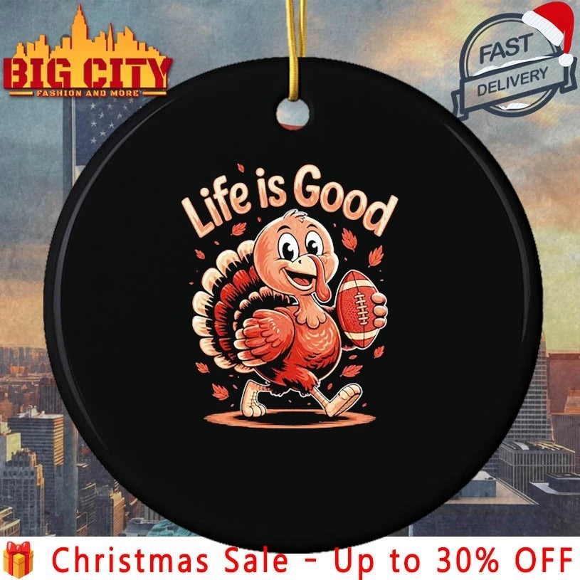 Life is good Thanksgiving Football Turkey shirt