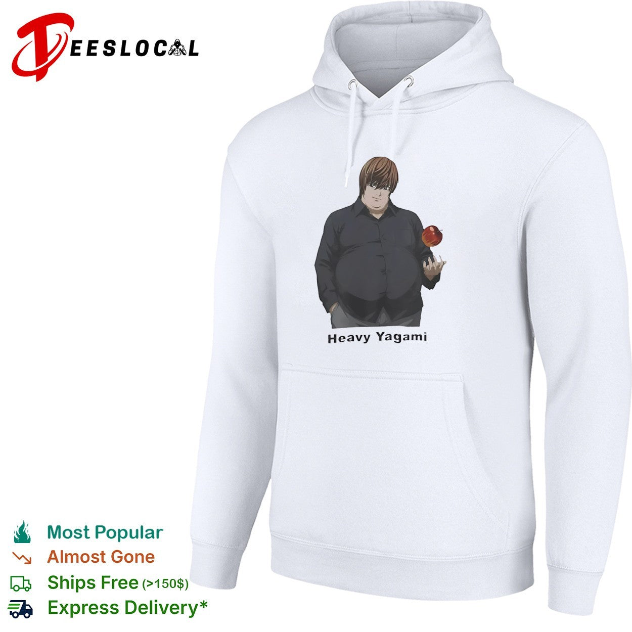 Light Death Note fat anime Heavy Yagami shirt
