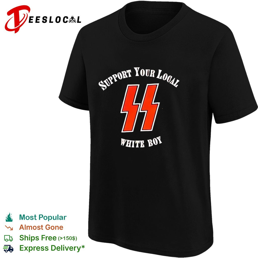 Lightning bolts support your local white boy shirt