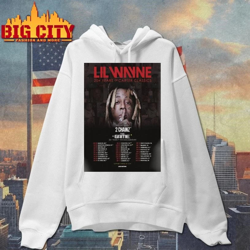 Lil Wayne 20 Years Of Carter Classics North America 2026 Schedule Venue Dates Poster Shirt