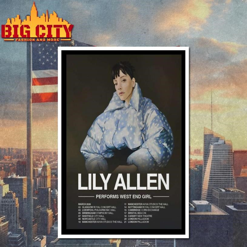 Lily Allen Tour 2026 Poster Shirt