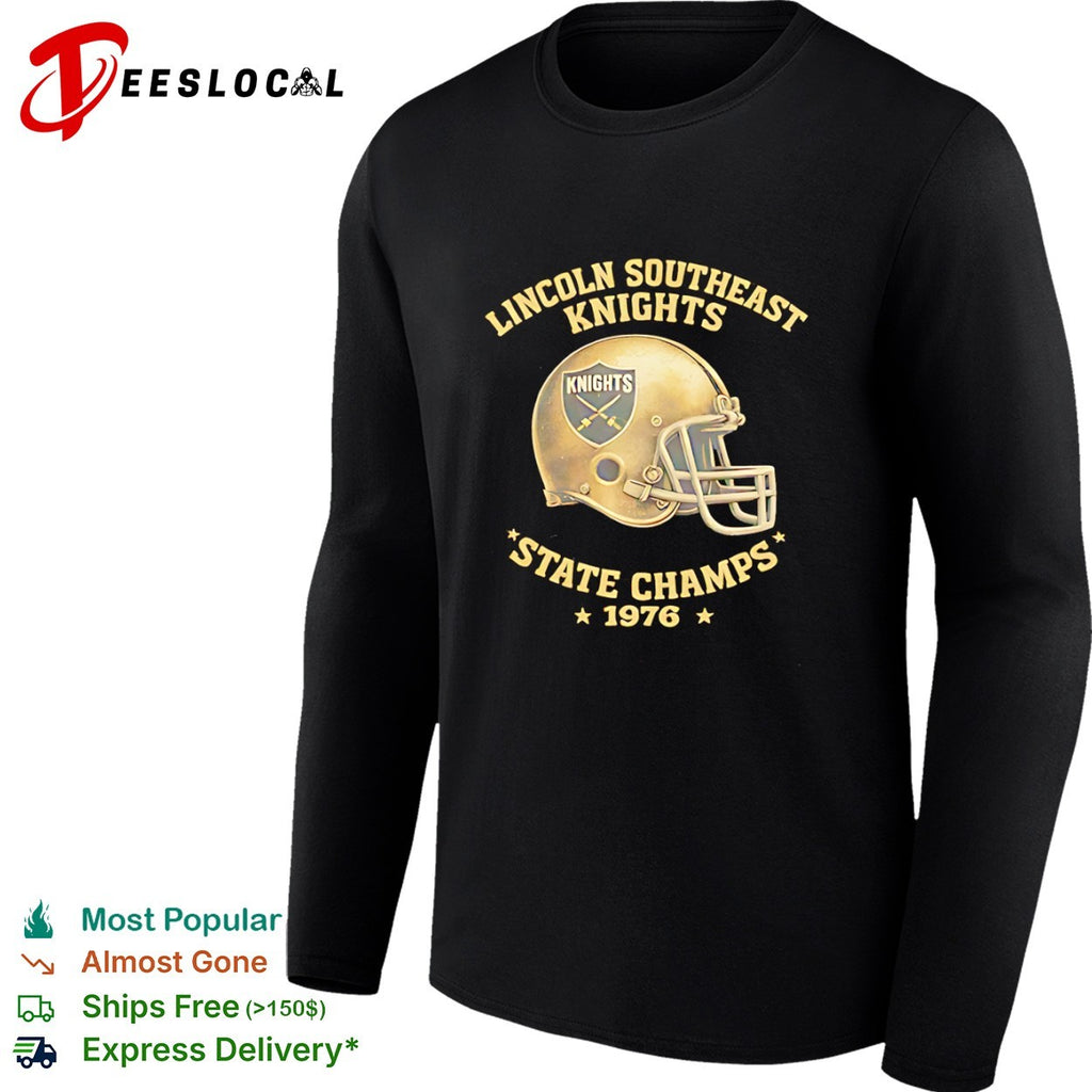 Lincoln Southeast Knights State Champs 1976 Football Helmet shirt