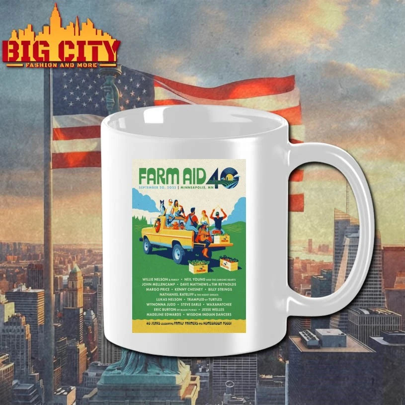 Lineup Farm Aid 40 Festival Minneapolis, MN 2025 Poster shirts
