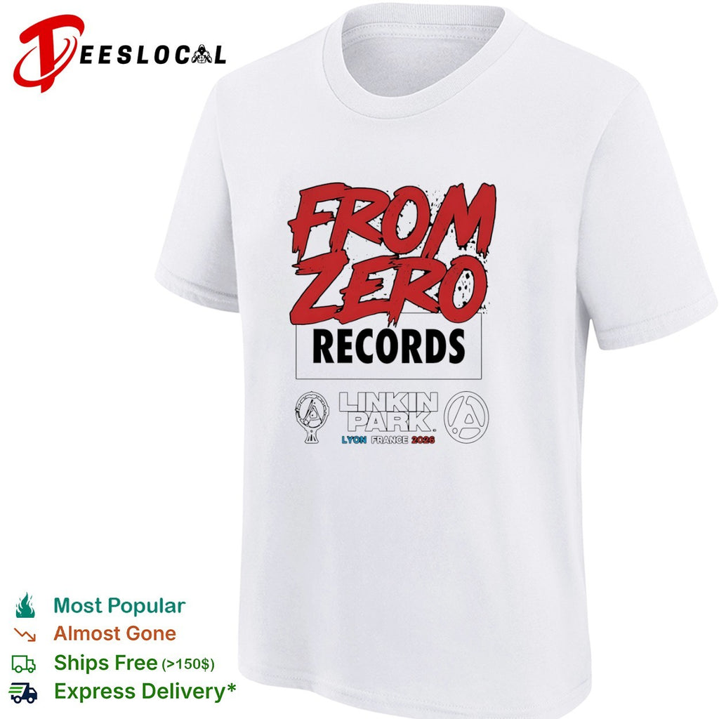 Linkin Park From Zero Records Lyon France 2026 tour shirt