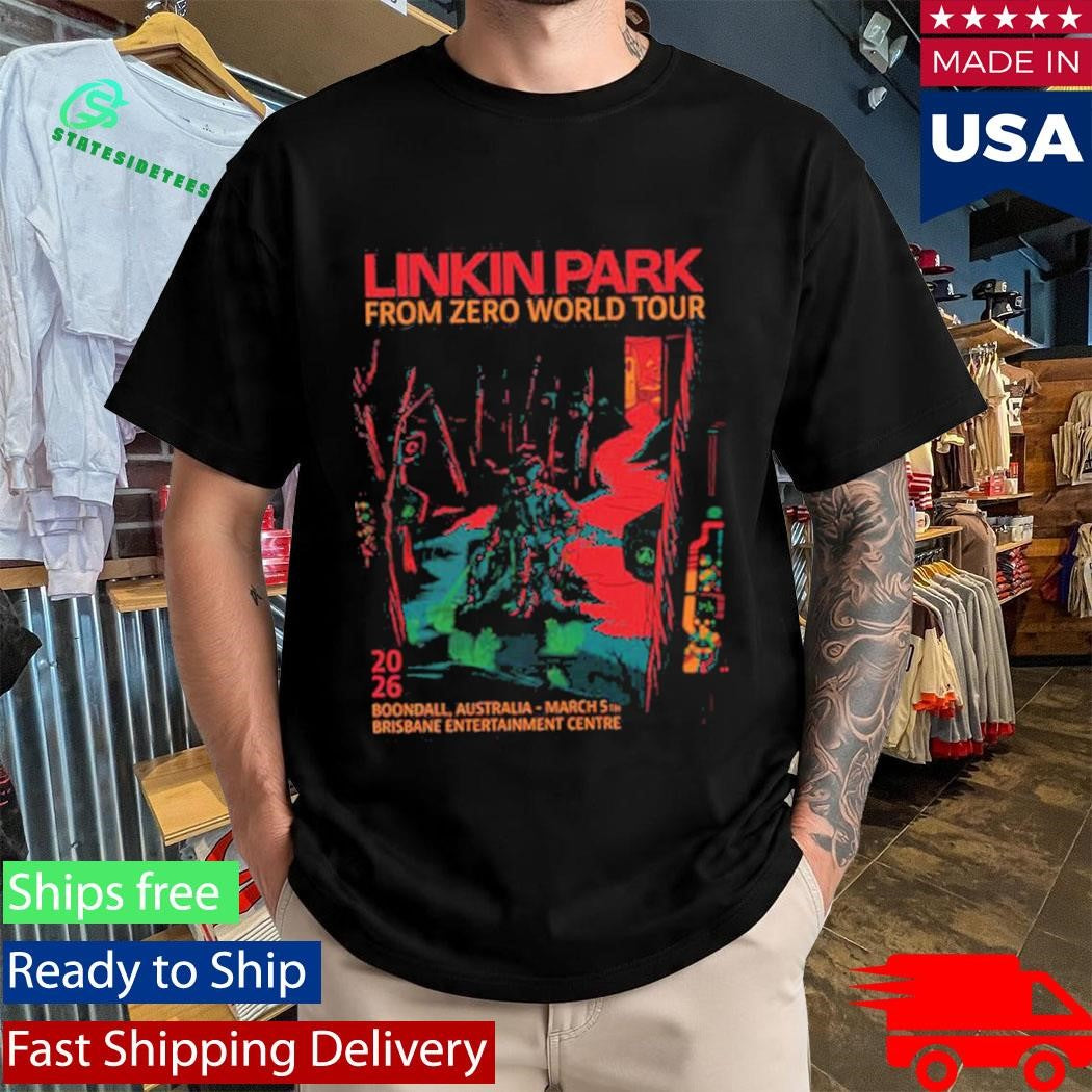 Linkin Park From Zero World Tour 2026 At Brisbane Entertainment Center On March 5 2026 Boondall Australia Art By Jeff McMillan Shirt
