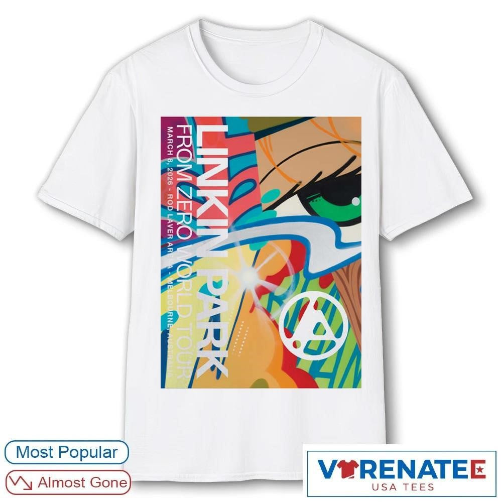 Linkin Park From Zero World Tour Melbourne Australia 2026 Night 1 Gig Rod Laver Arena March 8 Poster shirt