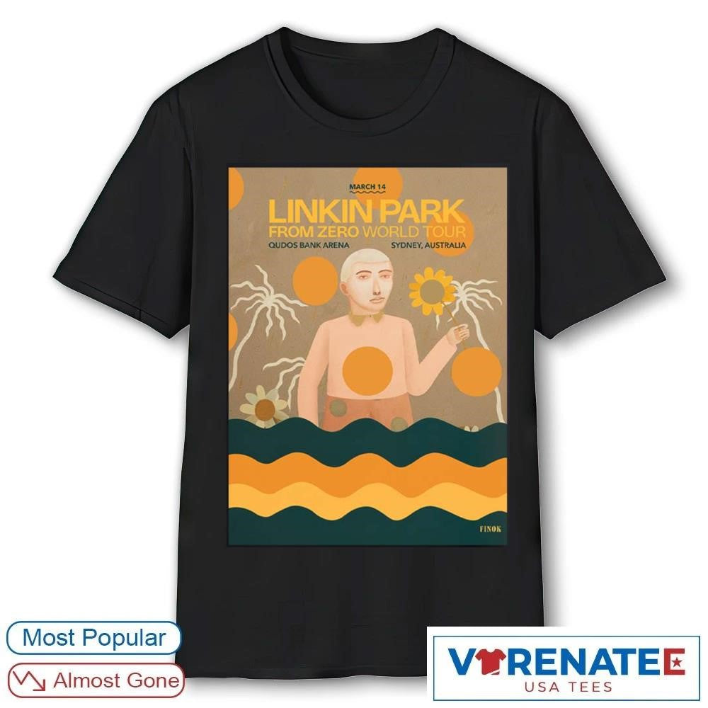 Linkin Park From Zero World Tour Sydney Australia 2026 Night 1 Gig Qudos Bank Arena March 14 shirt