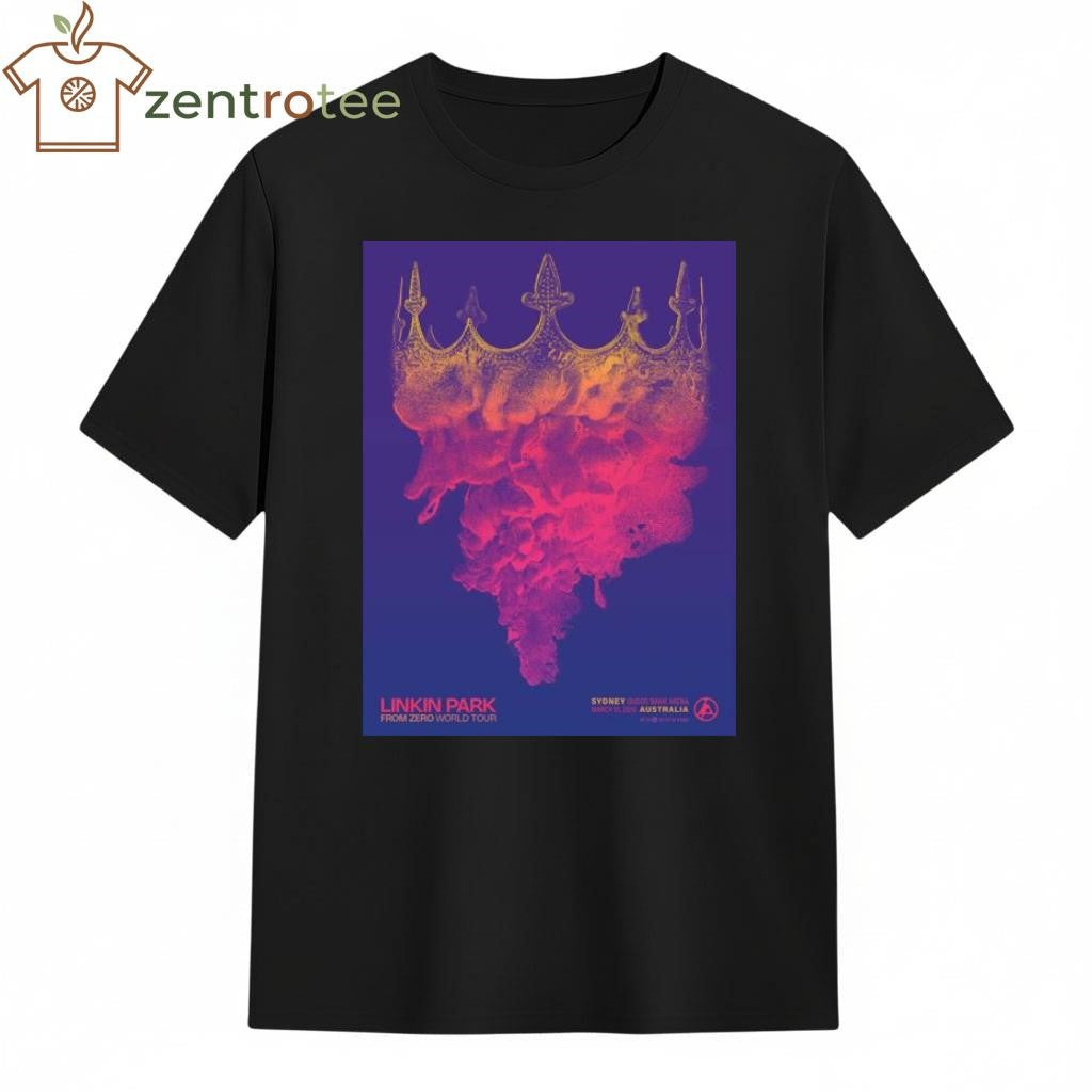 Linkin Park From Zero World Tour Sydney Australia 2026 Night 2 Gig Poster shirt