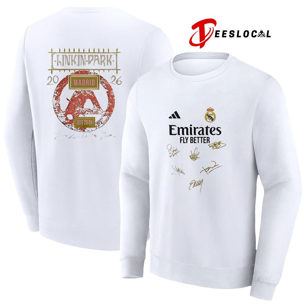 Linkin Park x Real Madrid From Zero World world tour logo signature shirt