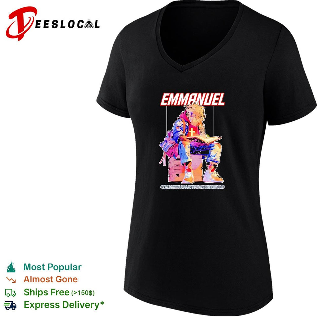 Lion Emmanuel the spirit of the lord god is upon me to comfort all that mourn shirt